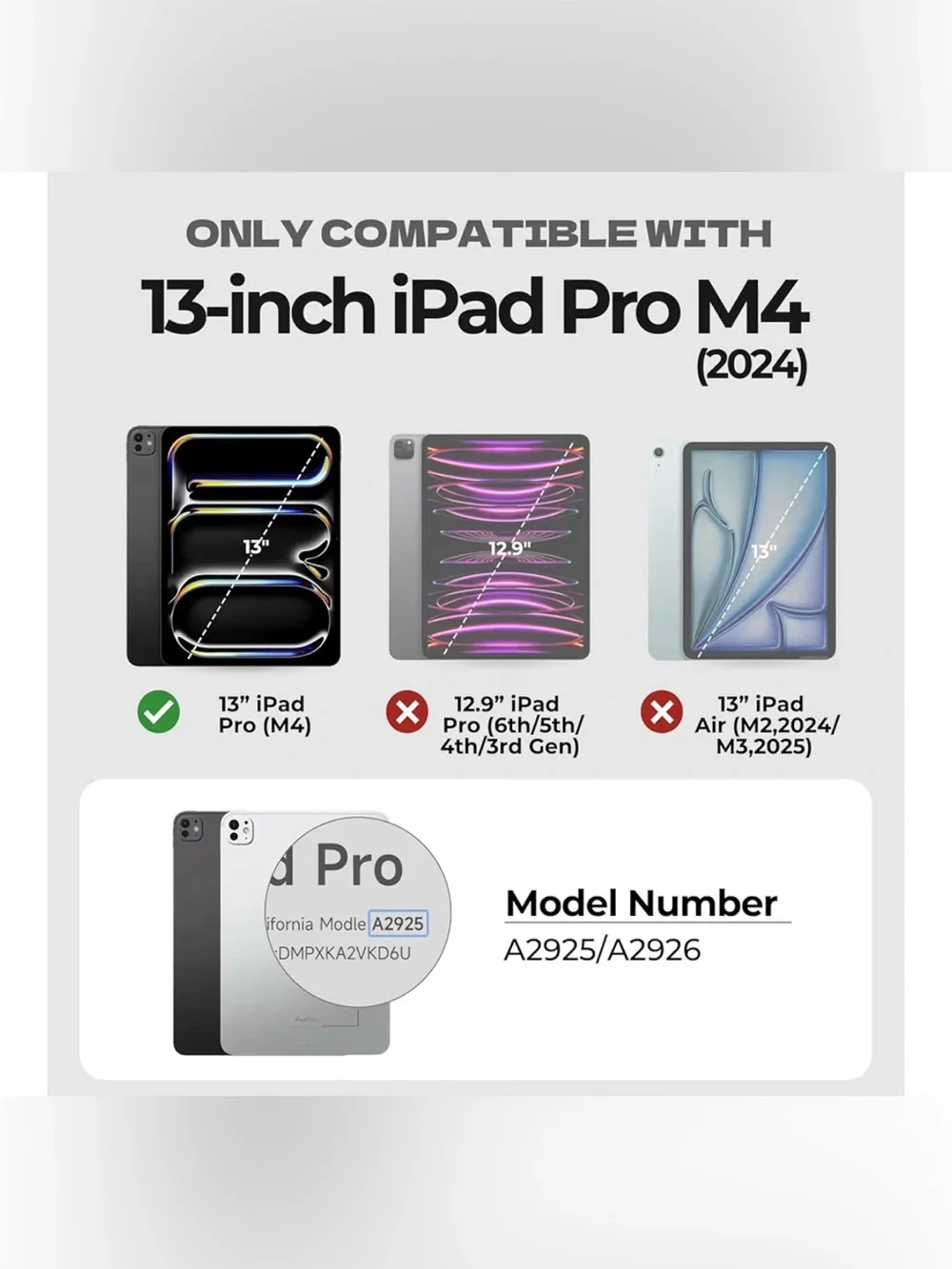 NWT Dexnor for iPad Pro 13 Inch Case M4 2024 Color Black